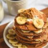 Peanut Butter Banana Protein Pancakes