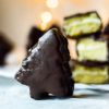 Dark Chocolate Coated Christmas Tree Cakes