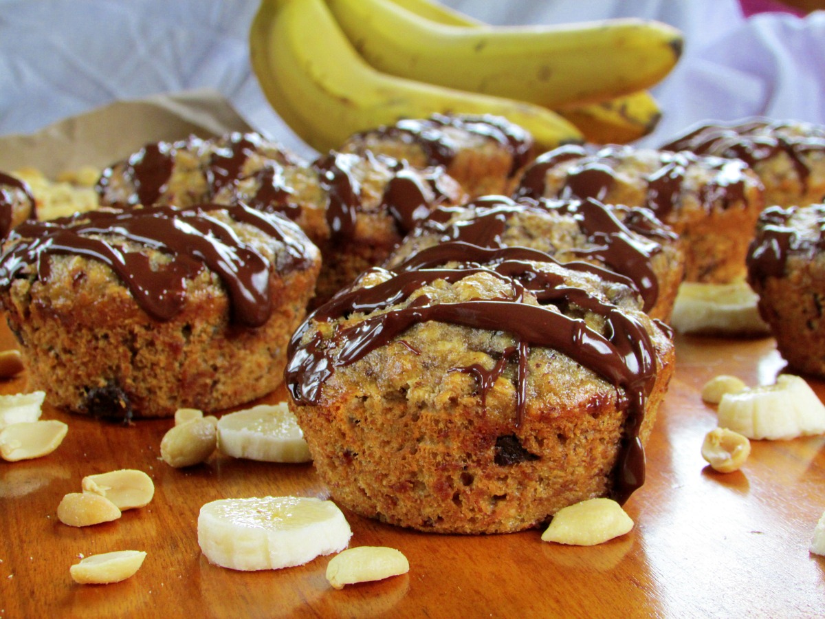 Healthy Spunky Monkey Oatmeal Muffins