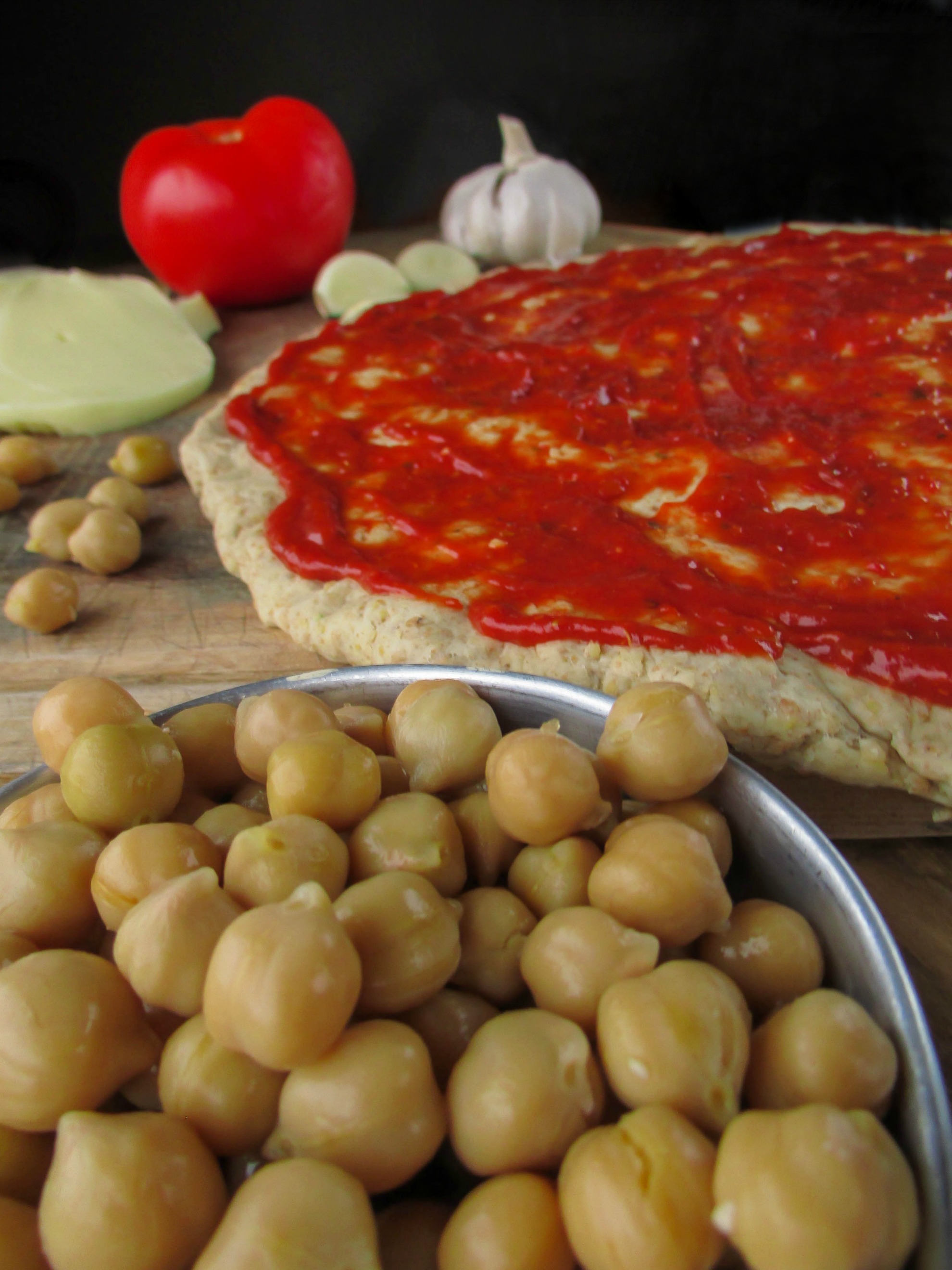 Garbanzo Bean Whole Wheat Pizza Crust (Vegan)