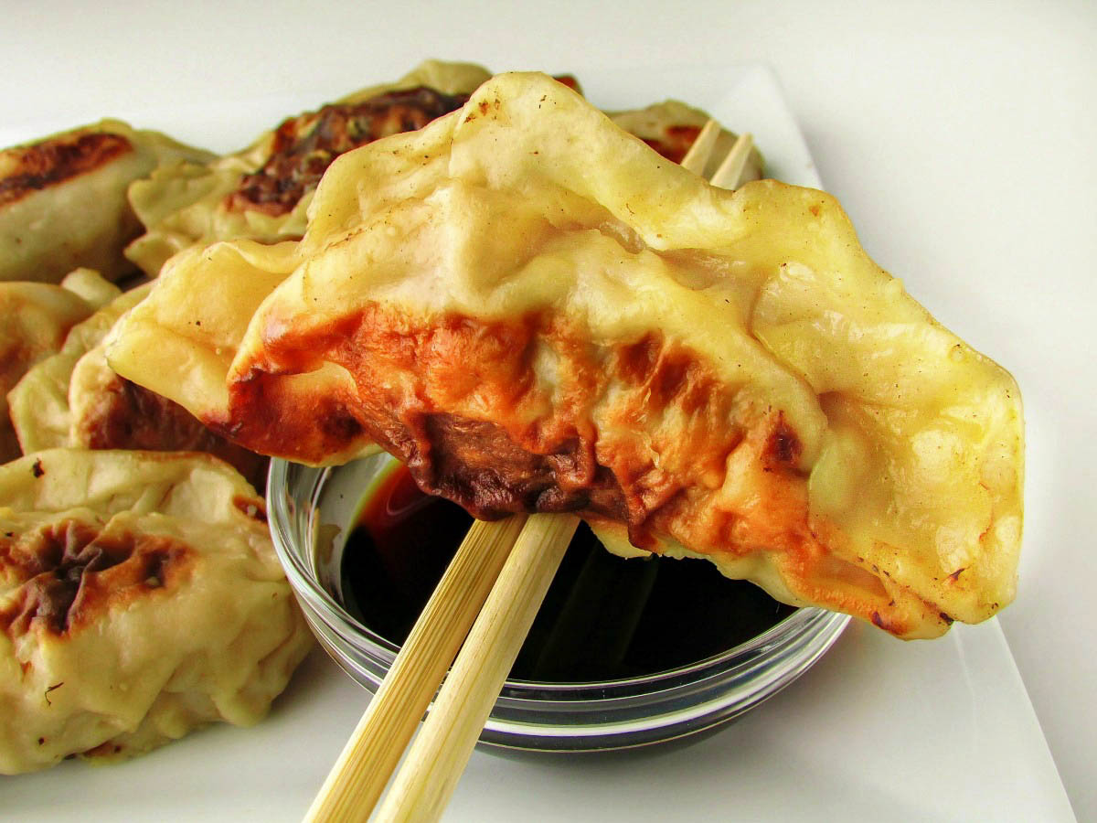 Homemade Asian Pork Potstickers with Handmade Wrappers (5)1-2