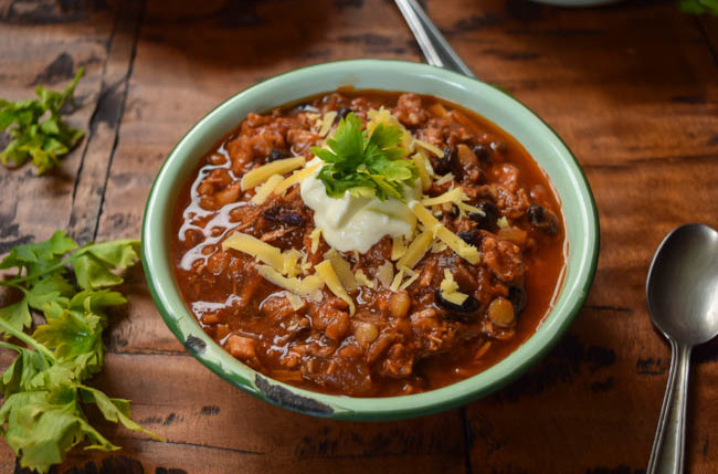 Easy Black Bean and Lentil Chili1