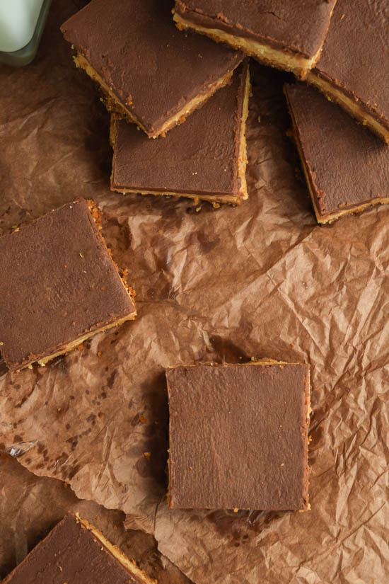 3-Layer Butterfinger Toffee Fudge Bars (9)