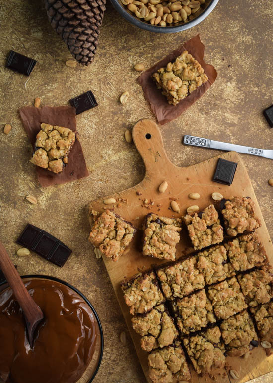 Crunchy Peanut Butter Oatmeal Dulce De Leche Bars1