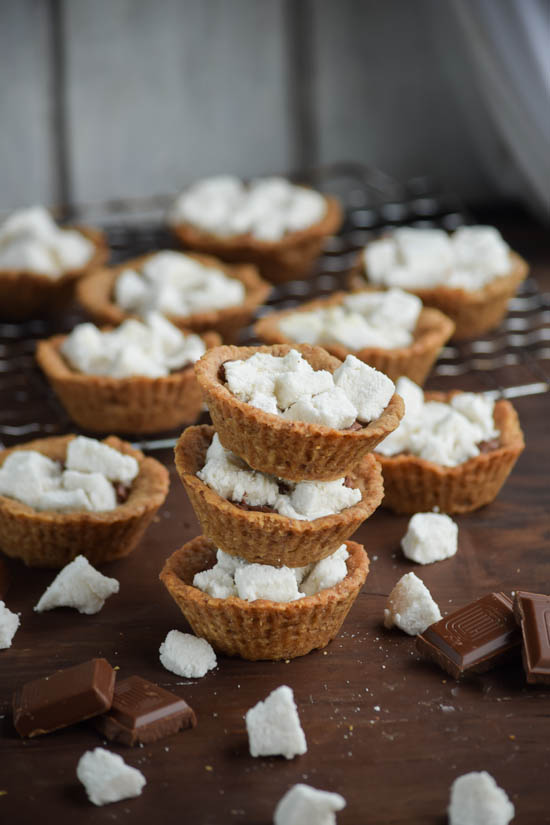 Soft Baked S'mores Filled Cookie Cups
