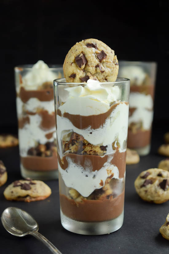 Easy Mini Chocolate Chip Cookie Crumble Trifles