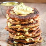 Leftover Mashed Potato Cakes with Garlic Lemon Aioli