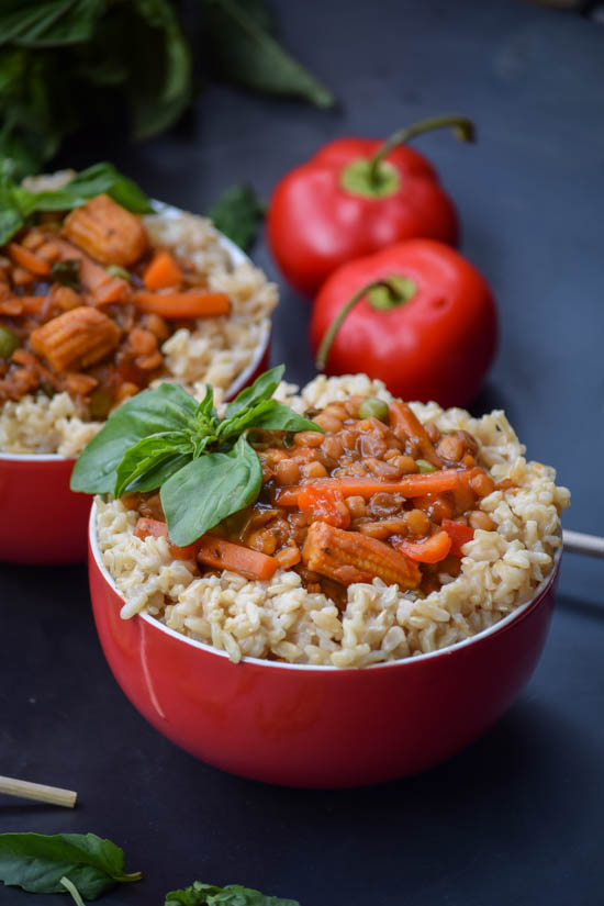 Thai Basil Lentils & Toasted Sesame Coconut Brown Rice0