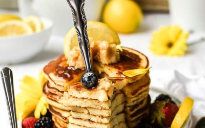 Ricotta Lemon Pancakes+Whipped Honey Butter