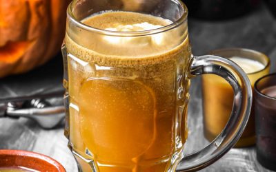 Butterbeer Ice Cream Floats with Coconut Caramel Ice Cream