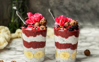 Goji Berry Banana Chia Breakfast Jars