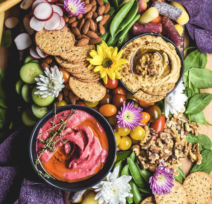 Hummus & Veggies Mediterranean Mezze Board