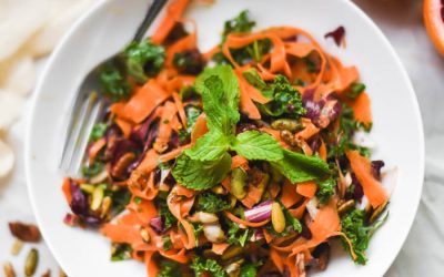 Moroccan Ribboned Carrot Raddicchio Salad + Blood Orange Dressing