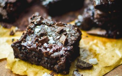 Sea Salt & Olive Oil Dark Chocolate Brownies (Gluten Free)