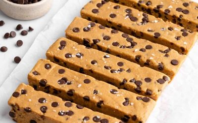 Chocolate Chunk Cookie Dough Protein Bars (Vegan+GF)