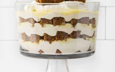 Chocolate Cheesecake Mousse Gingerbread Cookie Trifles