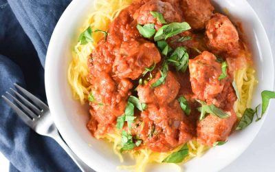 Heirloom Tomato Marinara Meatballs & Spaghetti Squash